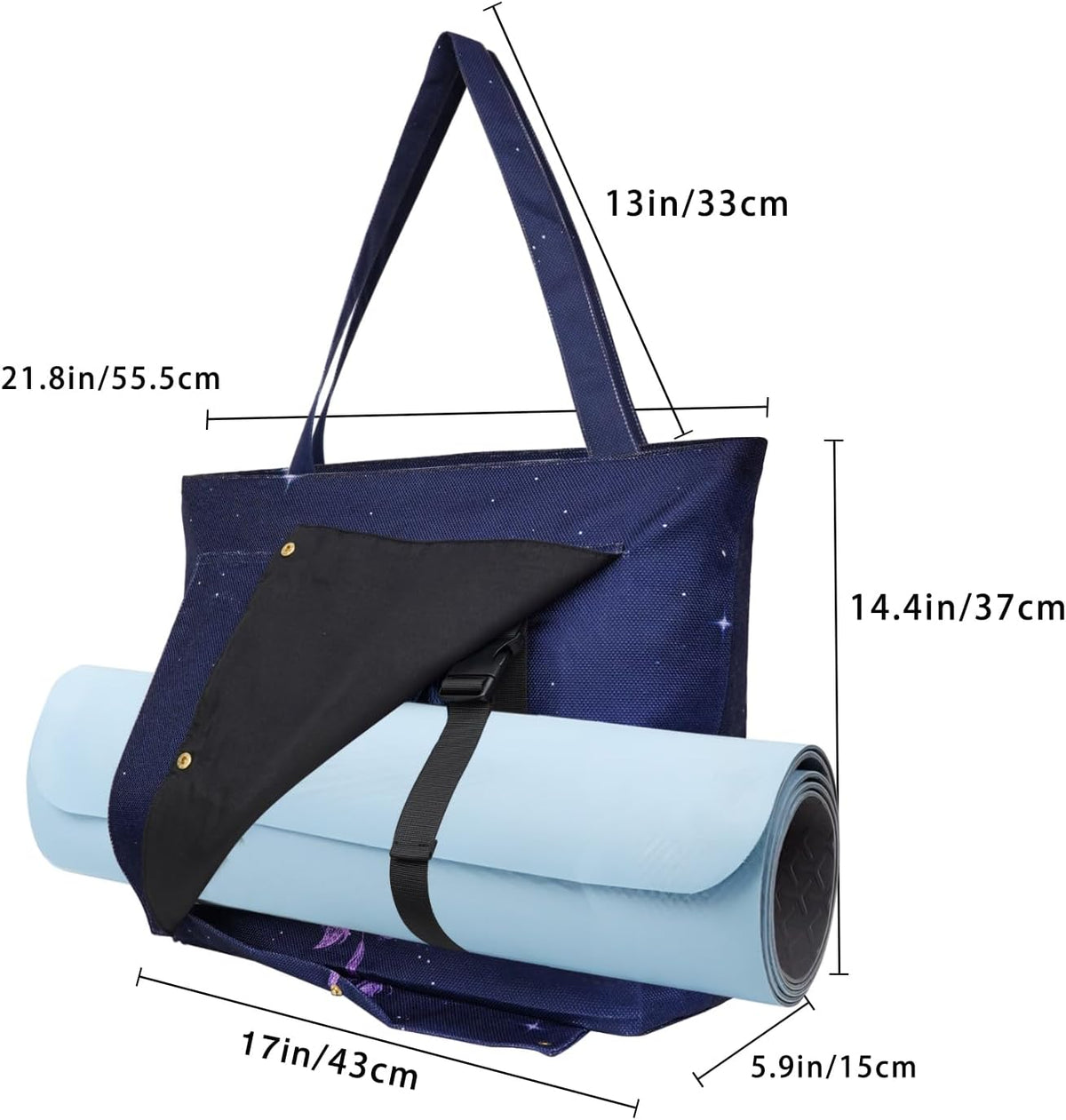 Yoga Mat Bag Yoga Bags and Carriers Fits All Your Stuff Yoga Tote Bag with Zipper Pocket Yoga Mat Carrier Pilates Bag Take in Out Mat Easily