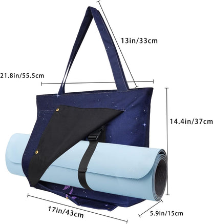 Yoga Mat Bag Yoga Bags and Carriers Fits All Your Stuff Yoga Tote Bag with Zipper Pocket Yoga Mat Carrier Pilates Bag Take in Out Mat Easily