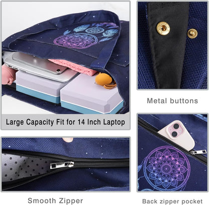 Yoga Mat Bag Yoga Bags and Carriers Fits All Your Stuff Yoga Tote Bag with Zipper Pocket Yoga Mat Carrier Pilates Bag Take in Out Mat Easily