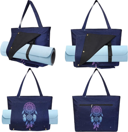 Yoga Mat Bag Yoga Bags and Carriers Fits All Your Stuff Yoga Tote Bag with Zipper Pocket Yoga Mat Carrier Pilates Bag Take in Out Mat Easily