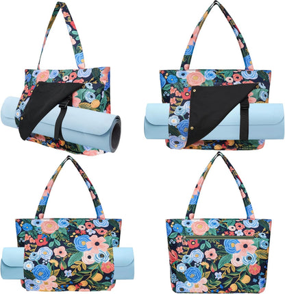 Yoga Mat Bag Yoga Bags and Carriers Fits All Your Stuff Yoga Tote Bag with Zipper Pocket Yoga Mat Carrier Pilates Bag Take in Out Mat Easily