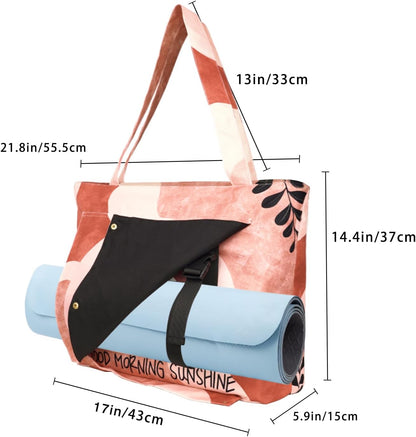 Yoga Mat Bag Yoga Bags and Carriers Fits All Your Stuff Yoga Tote Bag with Zipper Pocket Yoga Mat Carrier Pilates Bag Take in Out Mat Easily