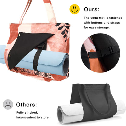 Yoga Mat Bag Yoga Bags and Carriers Fits All Your Stuff Yoga Tote Bag with Zipper Pocket Yoga Mat Carrier Pilates Bag Take in Out Mat Easily