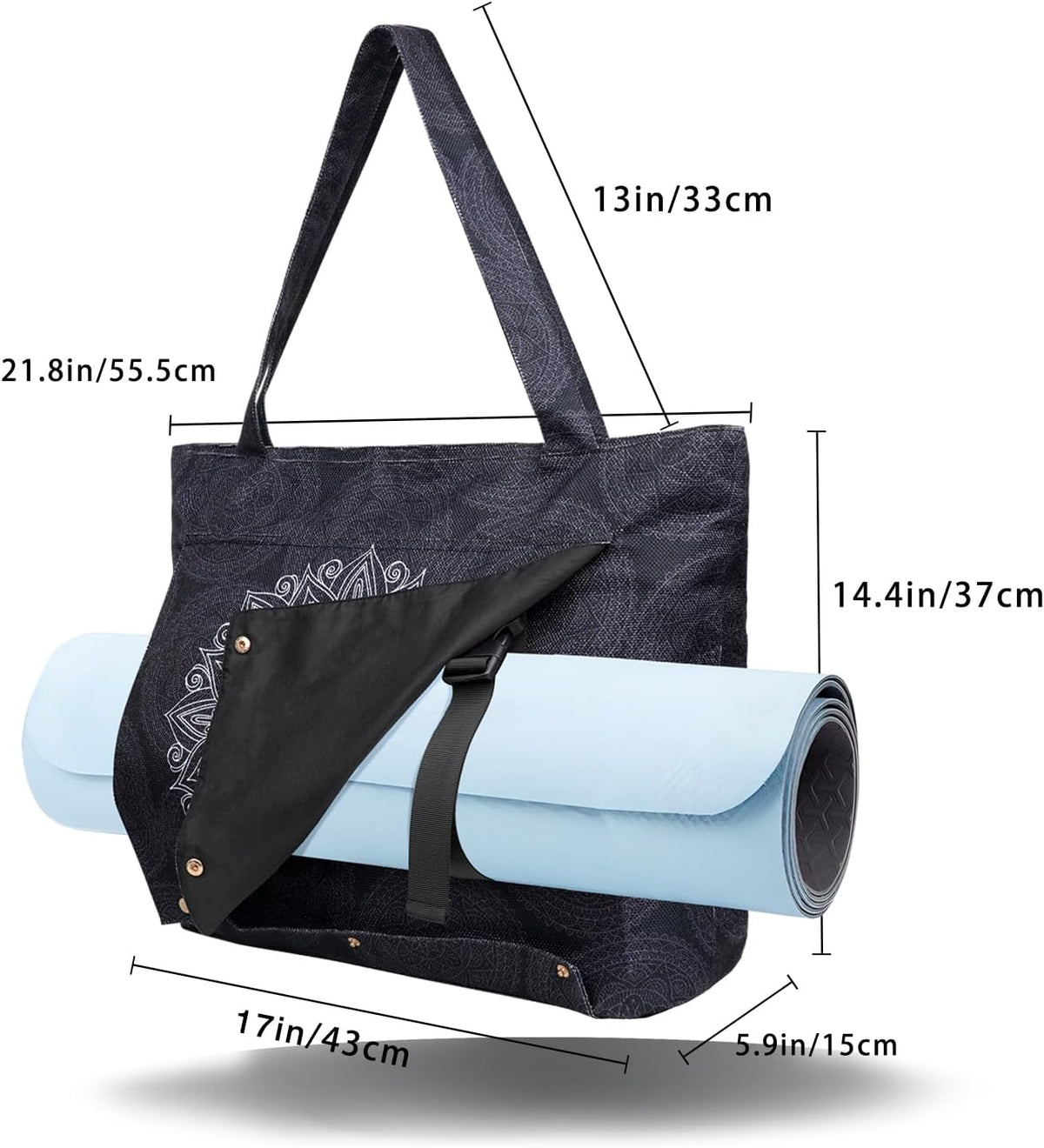 Yoga Mat Bag Yoga Bags and Carriers Fits All Your Stuff Yoga Tote Bag with Zipper Pocket Yoga Mat Carrier Pilates Bag Take in Out Mat Easily