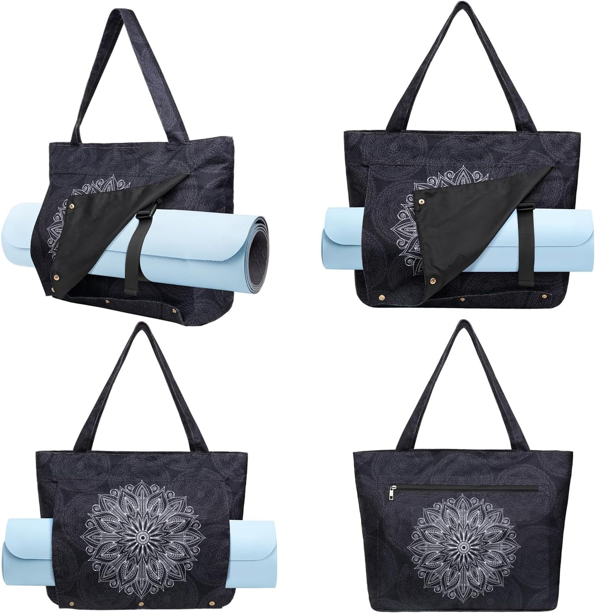 Yoga Mat Bag Yoga Bags and Carriers Fits All Your Stuff Yoga Tote Bag with Zipper Pocket Yoga Mat Carrier Pilates Bag Take in Out Mat Easily