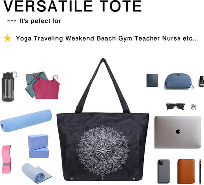 Yoga Mat Bag Yoga Bags and Carriers Fits All Your Stuff Yoga Tote Bag with Zipper Pocket Yoga Mat Carrier Pilates Bag Take in Out Mat Easily