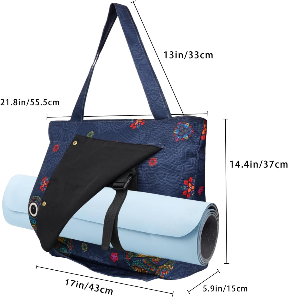 Yoga Mat Bag Yoga Bags and Carriers Fits All Your Stuff Yoga Tote Bag with Zipper Pocket Yoga Mat Carrier Pilates Bag Take in Out Mat Easily
