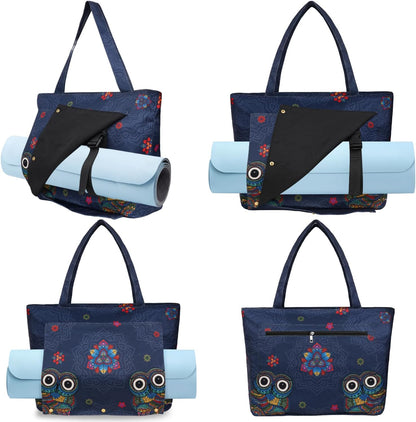 Yoga Mat Bag Yoga Bags and Carriers Fits All Your Stuff Yoga Tote Bag with Zipper Pocket Yoga Mat Carrier Pilates Bag Take in Out Mat Easily