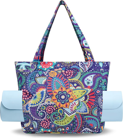 Yoga Mat Bag Yoga Bags and Carriers Fits All Your Stuff Yoga Tote Bag with Zipper Pocket Yoga Mat Carrier Pilates Bag Take in Out Mat Easily