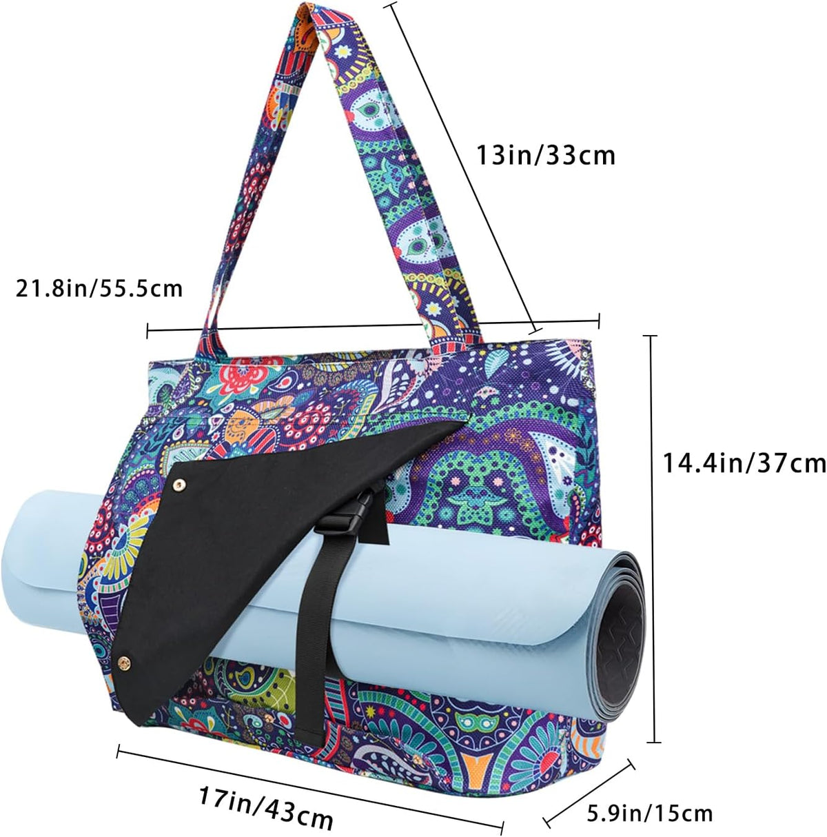 Yoga Mat Bag Yoga Bags and Carriers Fits All Your Stuff Yoga Tote Bag with Zipper Pocket Yoga Mat Carrier Pilates Bag Take in Out Mat Easily