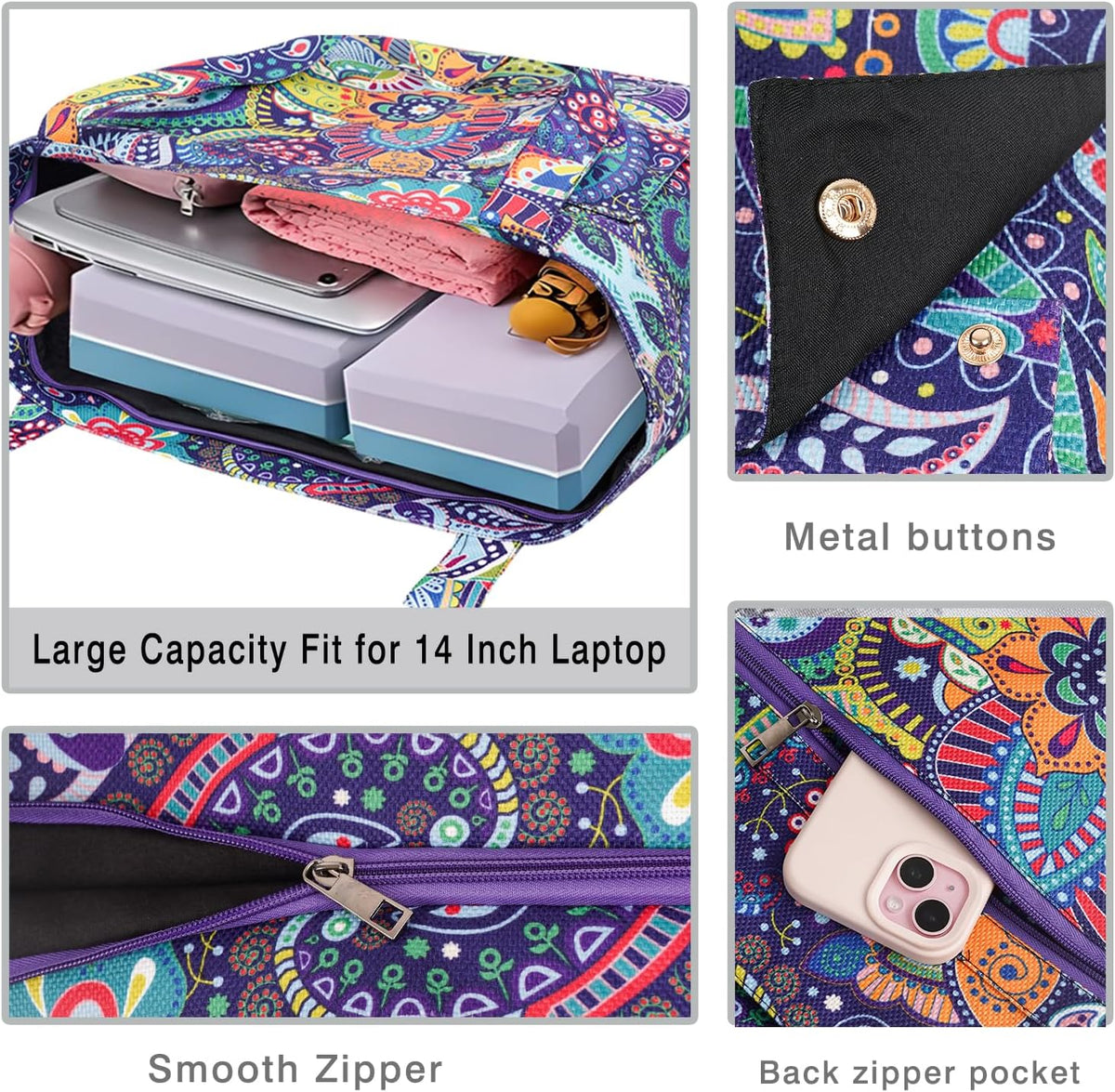 Yoga Mat Bag Yoga Bags and Carriers Fits All Your Stuff Yoga Tote Bag with Zipper Pocket Yoga Mat Carrier Pilates Bag Take in Out Mat Easily