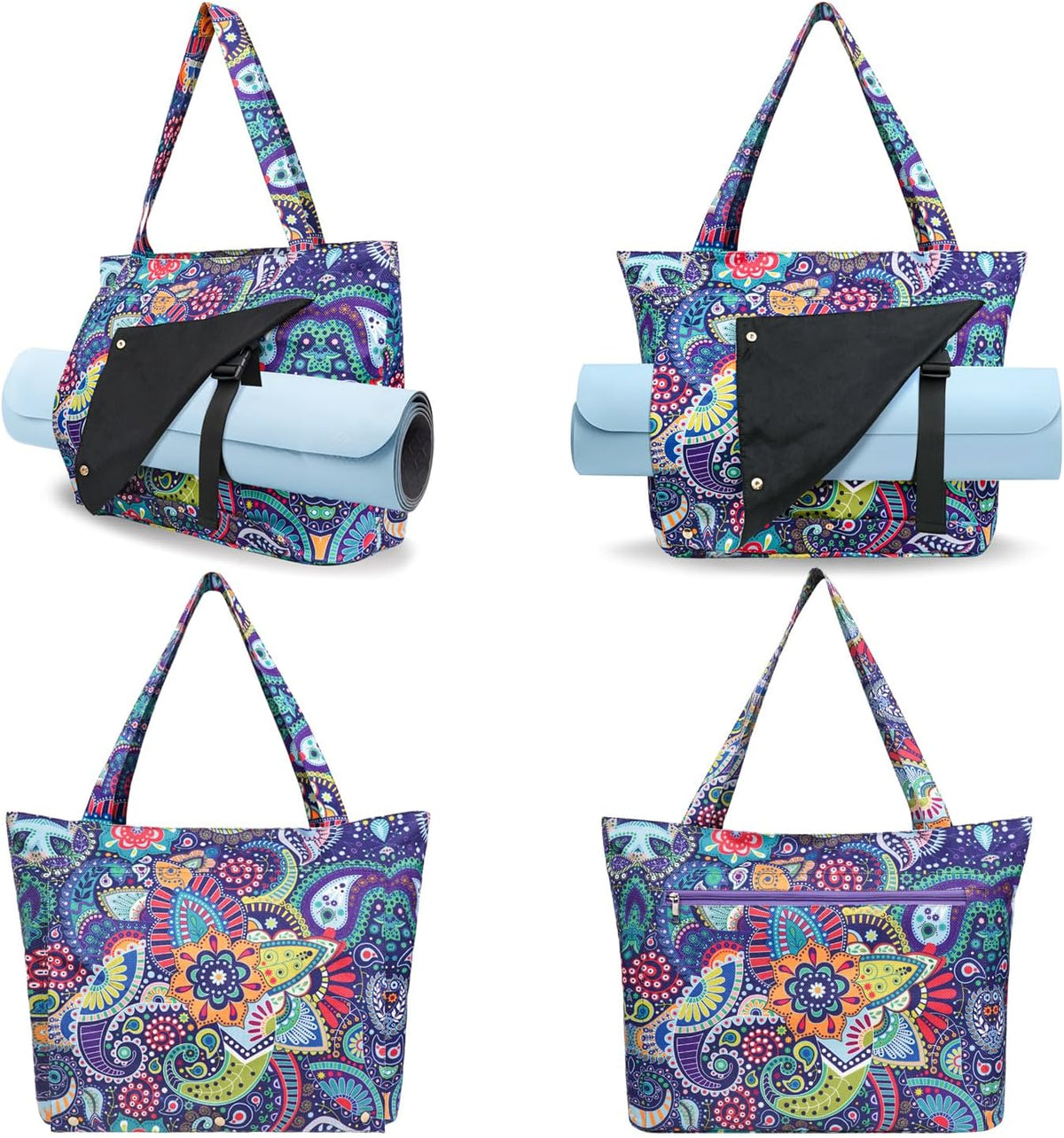 Yoga Mat Bag Yoga Bags and Carriers Fits All Your Stuff Yoga Tote Bag with Zipper Pocket Yoga Mat Carrier Pilates Bag Take in Out Mat Easily