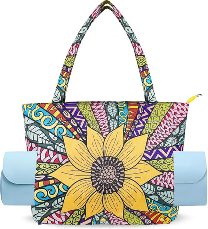 Yoga Mat Bag Yoga Bags and Carriers Fits All Your Stuff Yoga Tote Bag with Zipper Pocket Yoga Mat Carrier Pilates Bag Take in Out Mat Easily