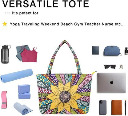 Yoga Mat Bag Yoga Bags and Carriers Fits All Your Stuff Yoga Tote Bag with Zipper Pocket Yoga Mat Carrier Pilates Bag Take in Out Mat Easily