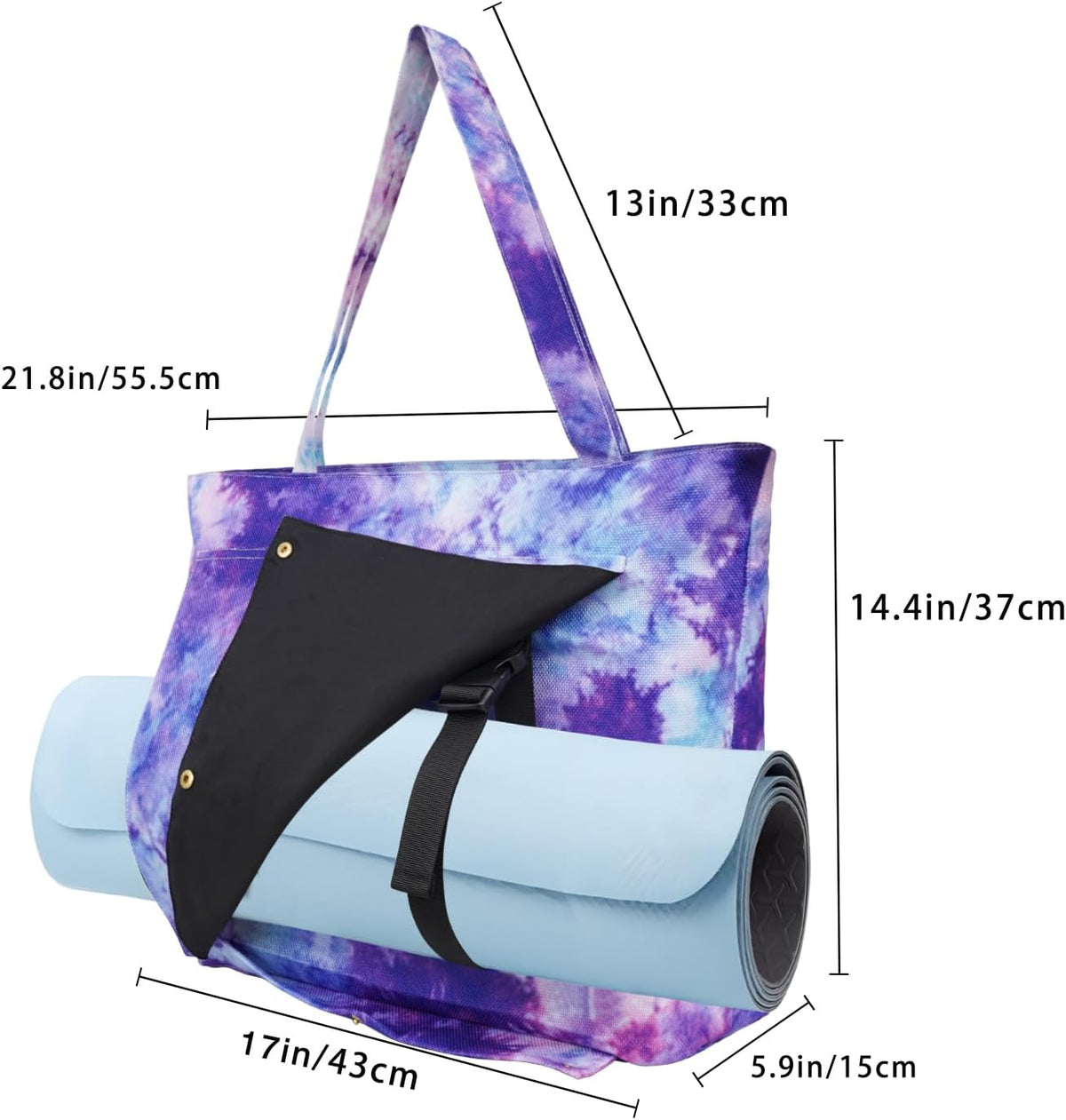 Yoga Mat Bag Yoga Bags and Carriers Fits All Your Stuff Yoga Tote Bag with Zipper Pocket Yoga Mat Carrier Pilates Bag Take in Out Mat Easily