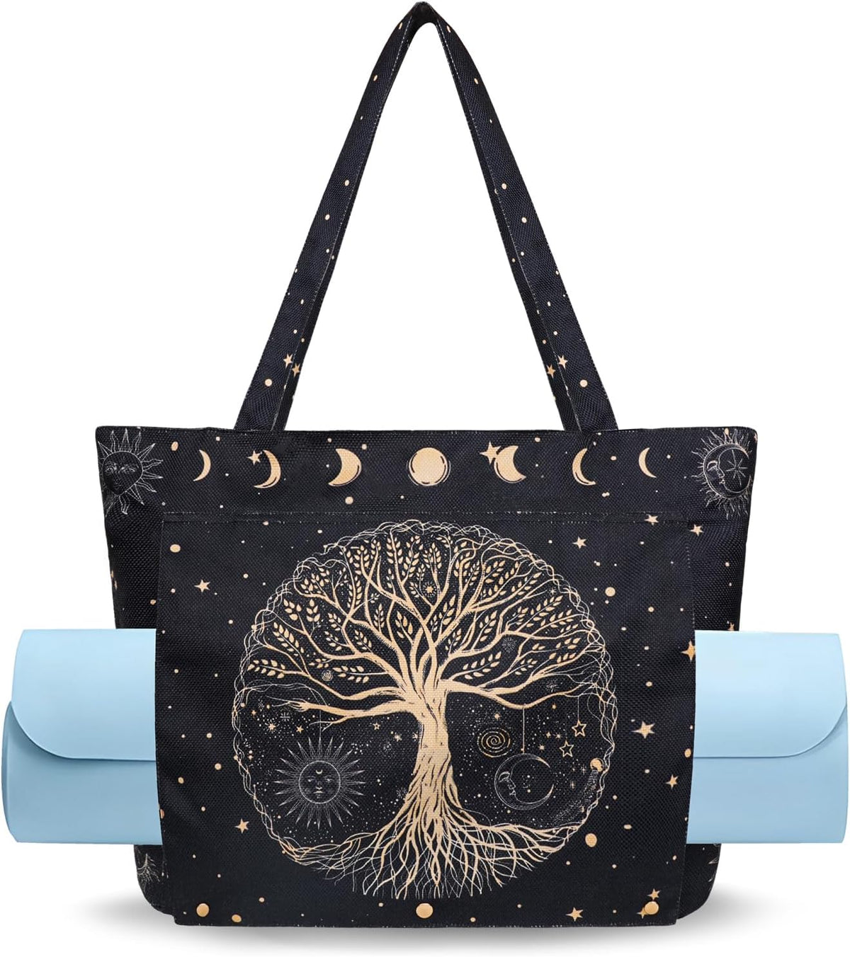 Yoga Mat Bag Yoga Bags and Carriers Fits All Your Stuff Yoga Tote Bag with Zipper Pocket Yoga Mat Carrier Pilates Bag Take in Out Mat Easily