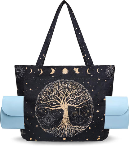 Yoga Mat Bag Yoga Bags and Carriers Fits All Your Stuff Yoga Tote Bag with Zipper Pocket Yoga Mat Carrier Pilates Bag Take in Out Mat Easily