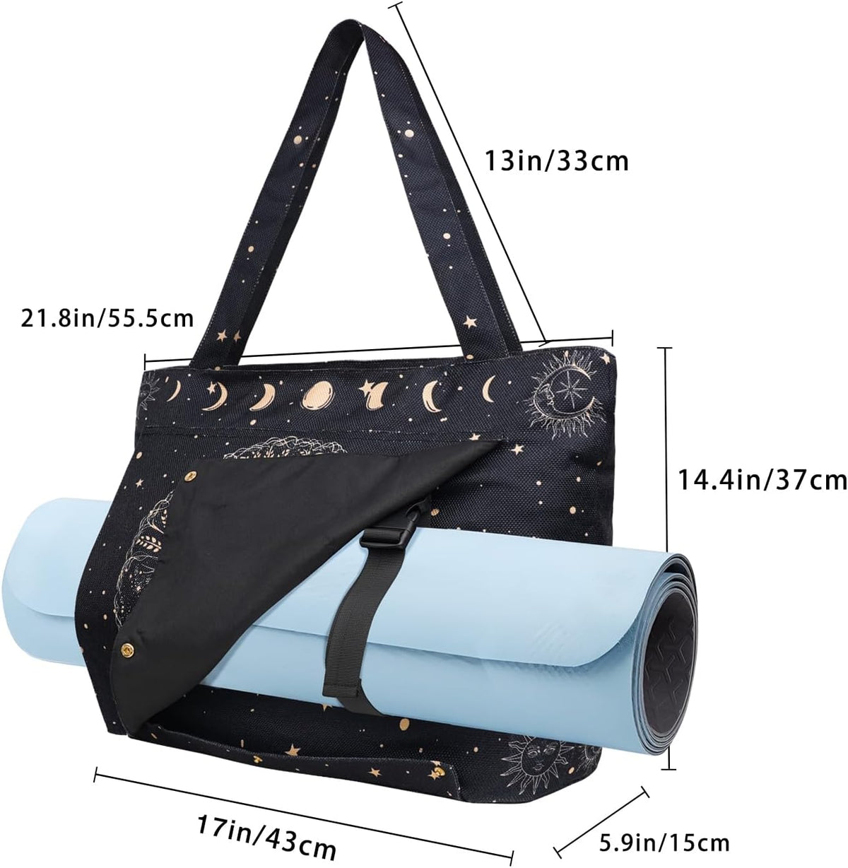 Yoga Mat Bag Yoga Bags and Carriers Fits All Your Stuff Yoga Tote Bag with Zipper Pocket Yoga Mat Carrier Pilates Bag Take in Out Mat Easily