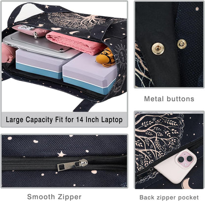 Yoga Mat Bag Yoga Bags and Carriers Fits All Your Stuff Yoga Tote Bag with Zipper Pocket Yoga Mat Carrier Pilates Bag Take in Out Mat Easily