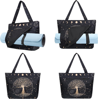 Yoga Mat Bag Yoga Bags and Carriers Fits All Your Stuff Yoga Tote Bag with Zipper Pocket Yoga Mat Carrier Pilates Bag Take in Out Mat Easily