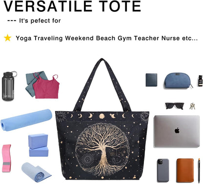 Yoga Mat Bag Yoga Bags and Carriers Fits All Your Stuff Yoga Tote Bag with Zipper Pocket Yoga Mat Carrier Pilates Bag Take in Out Mat Easily