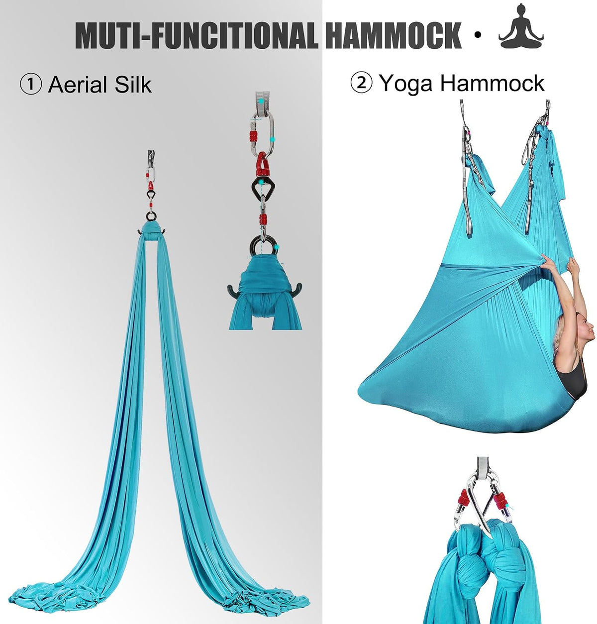 11 Yards Aerial Silks for home aerial yoga hammock Aerial Silks Kit