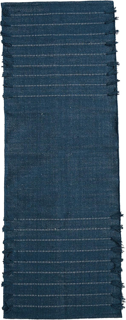 Indian Handmade 100% Organic Cotton Yoga Mat, Hand Woven Rug, Yoga Mat For Everyday Fitness at Home Comfortable Foldable Long Mat