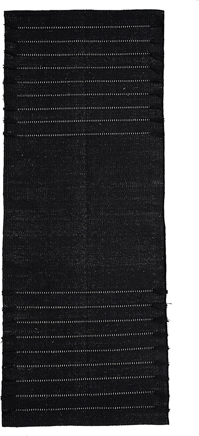 Indian Handmade 100% Organic Cotton Yoga Mat, Hand Woven Rug, Yoga Mat For Everyday Fitness at Home Comfortable Foldable Long Mat