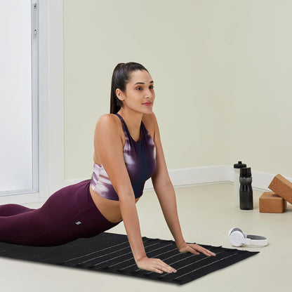 Indian Handmade 100% Organic Cotton Yoga Mat, Hand Woven Rug, Yoga Mat For Everyday Fitness at Home Comfortable Foldable Long Mat