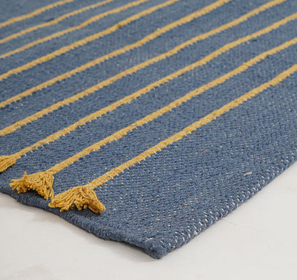 Indian Handmade 100% Organic Cotton Yoga Mat, Hand Woven Rug, Yoga Mat For Everyday Fitness at Home Comfortable Foldable Long Mat