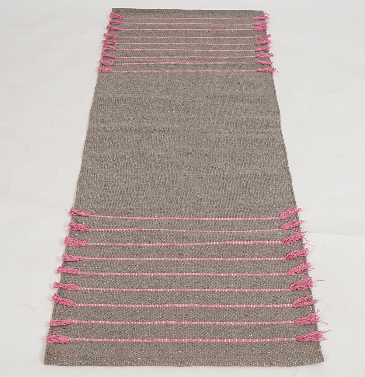 Indian Handmade 100% Organic Cotton Yoga Mat, Hand Woven Rug, Yoga Mat For Everyday Fitness at Home Comfortable Foldable Long Mat