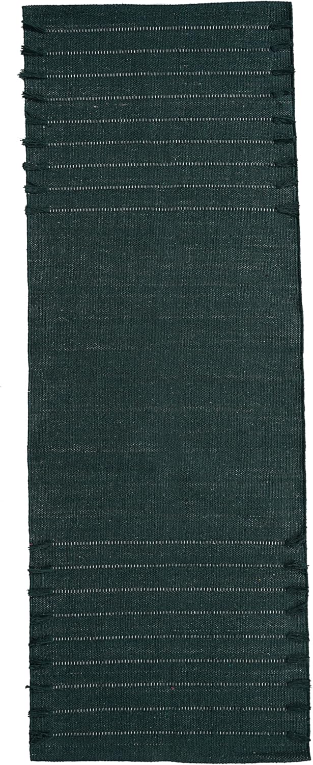 Indian Handmade 100% Organic Cotton Yoga Mat, Hand Woven Rug, Yoga Mat For Everyday Fitness at Home Comfortable Foldable Long Mat