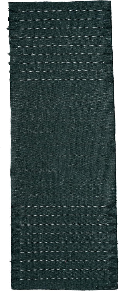 Indian Handmade 100% Organic Cotton Yoga Mat, Hand Woven Rug, Yoga Mat For Everyday Fitness at Home Comfortable Foldable Long Mat