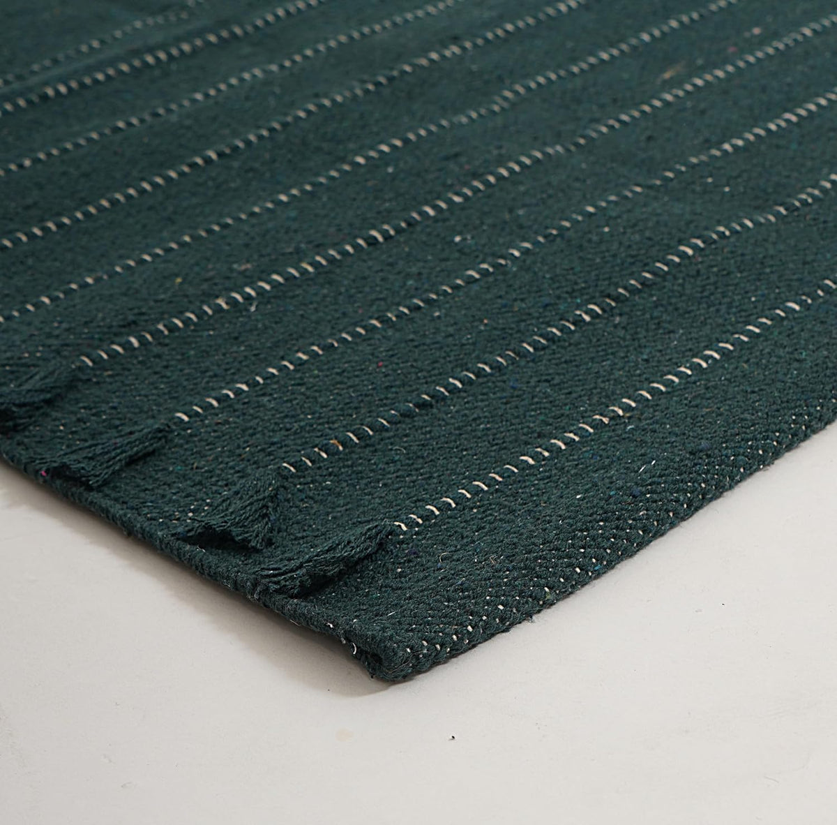 Indian Handmade 100% Organic Cotton Yoga Mat, Hand Woven Rug, Yoga Mat For Everyday Fitness at Home Comfortable Foldable Long Mat