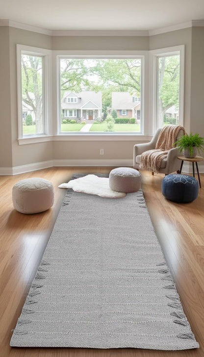 Indian Handmade 100% Organic Cotton Yoga Mat, Hand Woven Rug, Yoga Mat For Everyday Fitness at Home Comfortable Foldable Long Mat