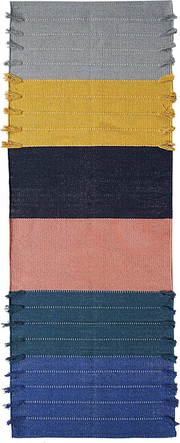 Indian Handmade 100% Organic Cotton Yoga Mat, Hand Woven Rug, Yoga Mat For Everyday Fitness at Home Comfortable Foldable Long Mat