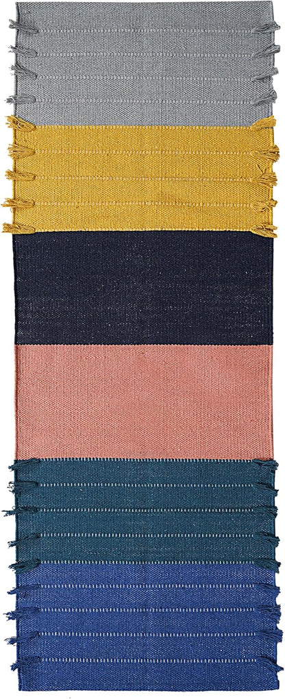 Indian Handmade 100% Organic Cotton Yoga Mat, Hand Woven Rug, Yoga Mat For Everyday Fitness at Home Comfortable Foldable Long Mat