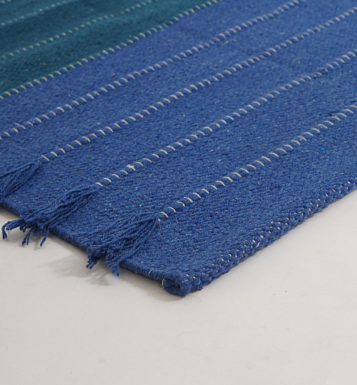 Indian Handmade 100% Organic Cotton Yoga Mat, Hand Woven Rug, Yoga Mat For Everyday Fitness at Home Comfortable Foldable Long Mat