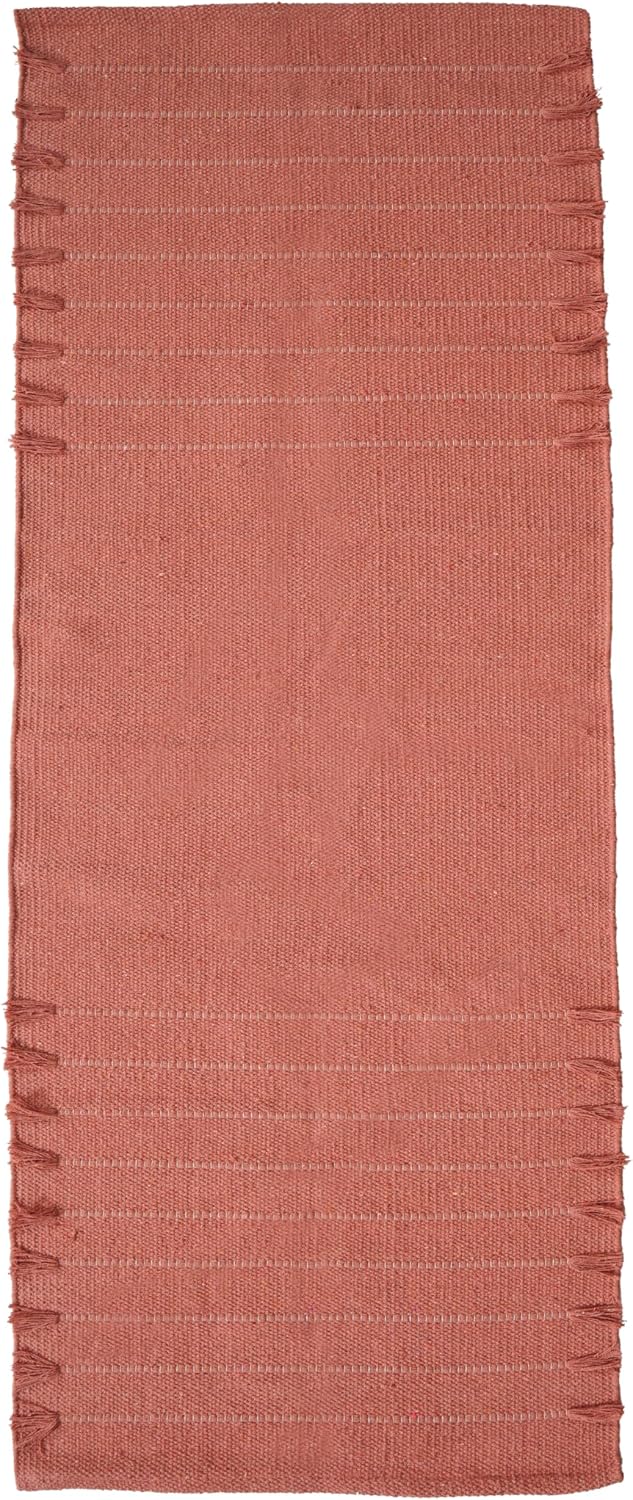 Indian Handmade 100% Organic Cotton Yoga Mat, Hand Woven Rug, Yoga Mat For Everyday Fitness at Home Comfortable Foldable Long Mat