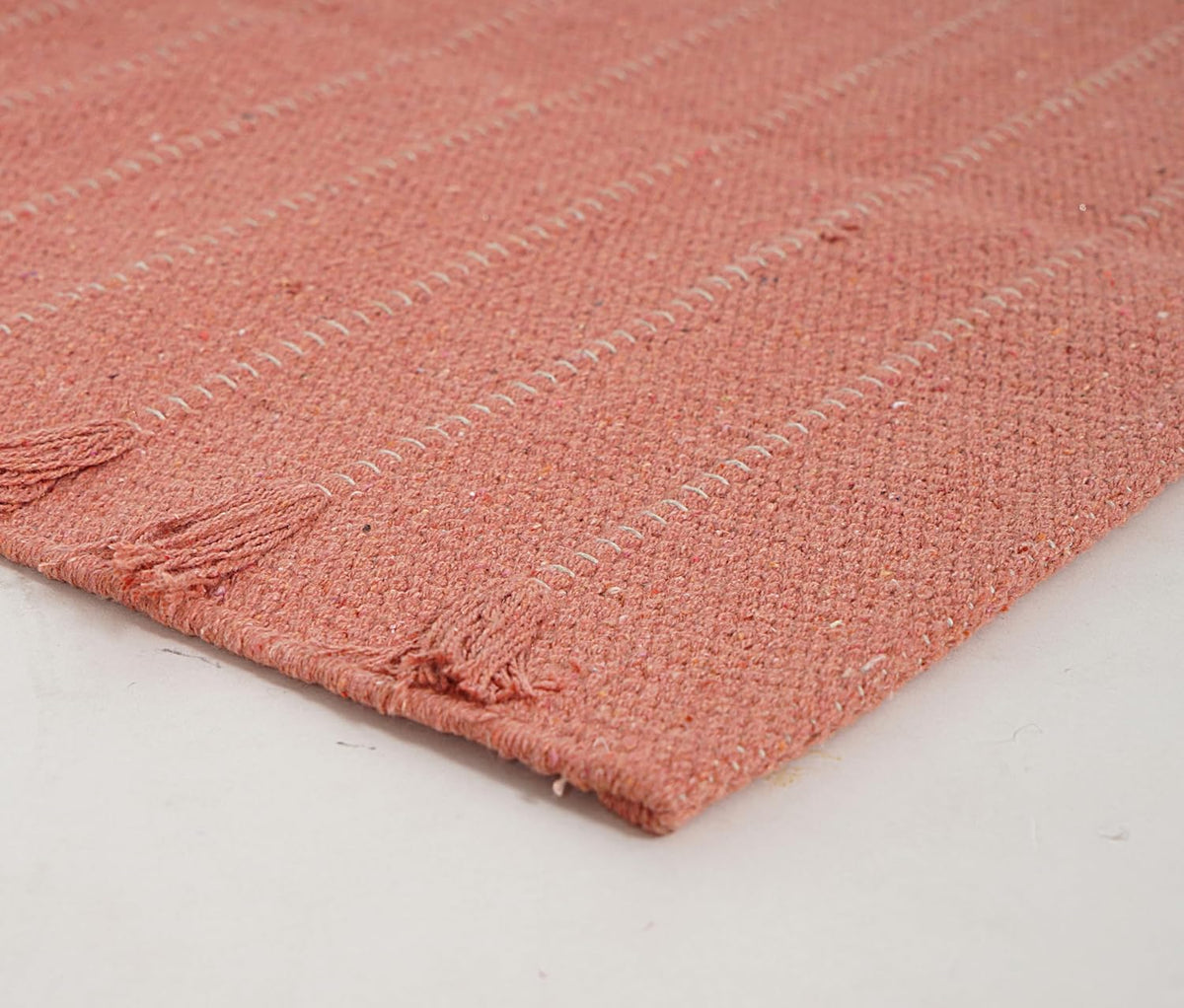 Indian Handmade 100% Organic Cotton Yoga Mat, Hand Woven Rug, Yoga Mat For Everyday Fitness at Home Comfortable Foldable Long Mat