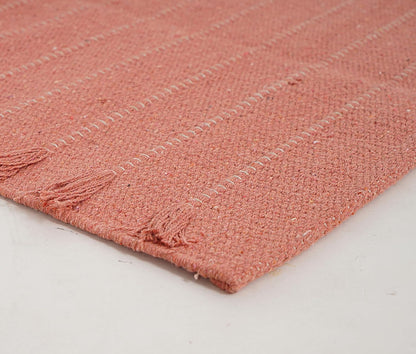 Indian Handmade 100% Organic Cotton Yoga Mat, Hand Woven Rug, Yoga Mat For Everyday Fitness at Home Comfortable Foldable Long Mat