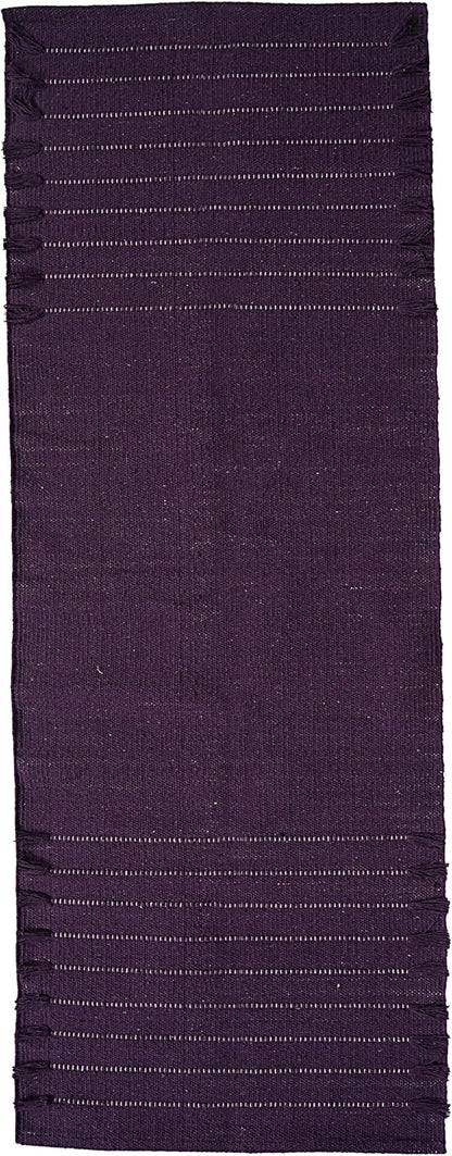 Indian Handmade 100% Organic Cotton Yoga Mat, Hand Woven Rug, Yoga Mat For Everyday Fitness at Home Comfortable Foldable Long Mat