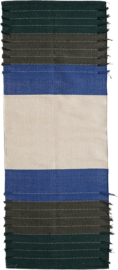 Indian Handmade 100% Organic Cotton Yoga Mat, Hand Woven Rug, Yoga Mat For Everyday Fitness at Home Comfortable Foldable Long Mat