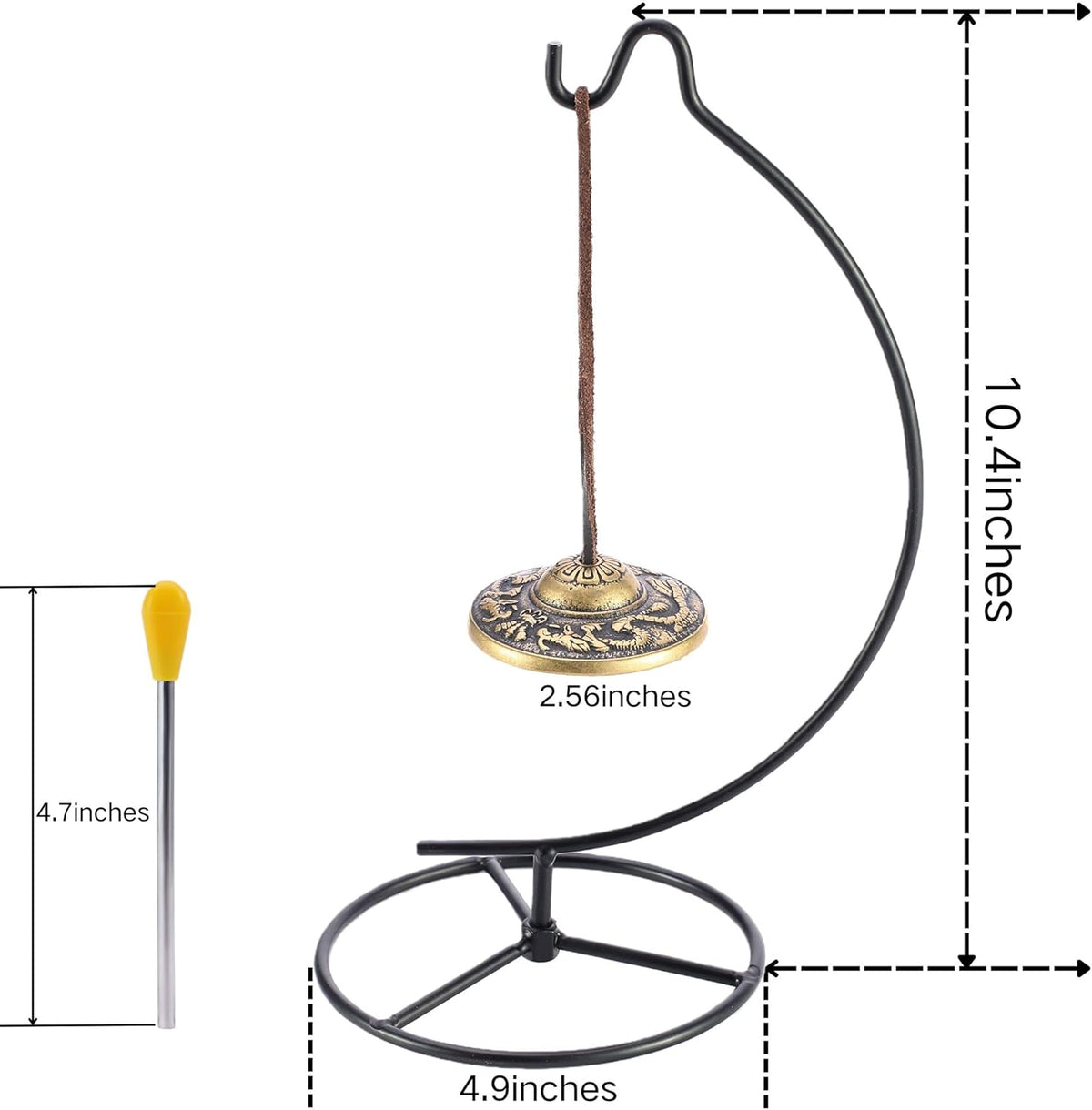 Tingsha Cymbals Tibetan Chime Bells, Healing Bell with Striker(2 Dragons)