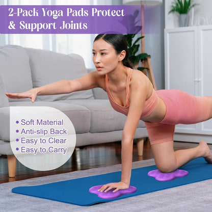 5 Pcs Yoga Blocks Knee Pads Strap Set Foam Pilates