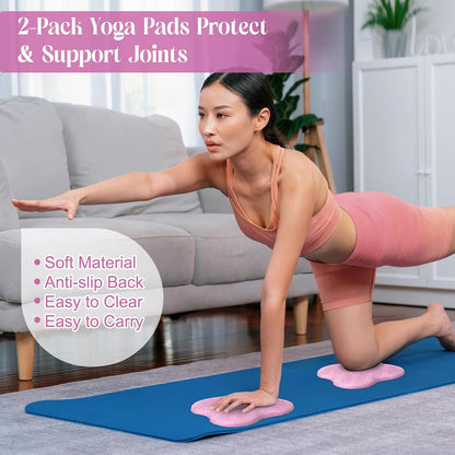 5 Pcs Yoga Blocks Knee Pads Strap Set Foam Pilates