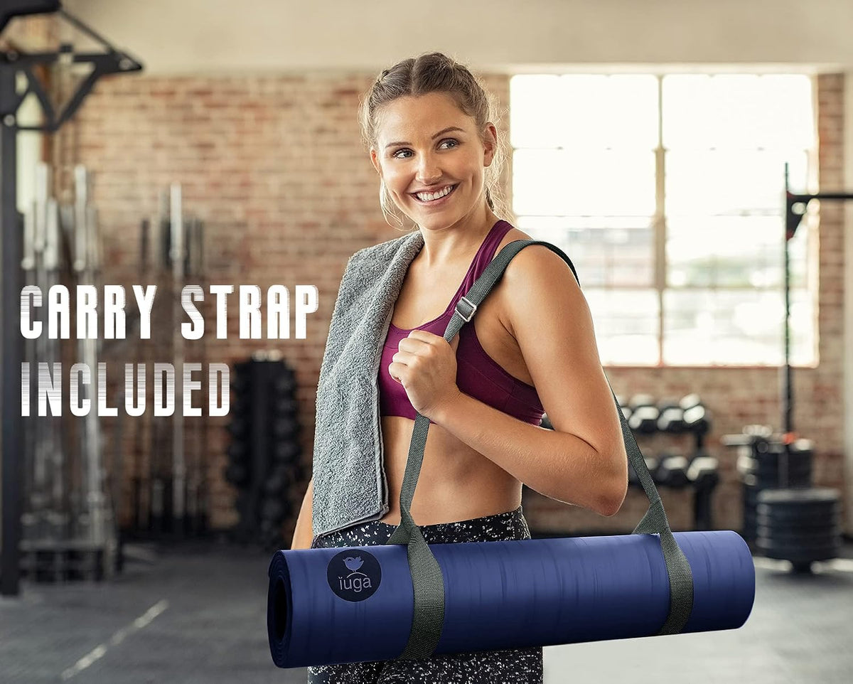 Pro Non Slip Yoga Mat Thick for Hot Yoga, Pilates, Workout & Home Gym
