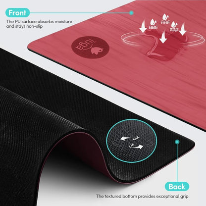 Pro Non Slip Yoga Mat Thick for Hot Yoga, Pilates, Workout & Home Gym