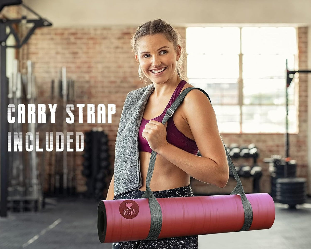 Pro Non Slip Yoga Mat Thick for Hot Yoga, Pilates, Workout & Home Gym