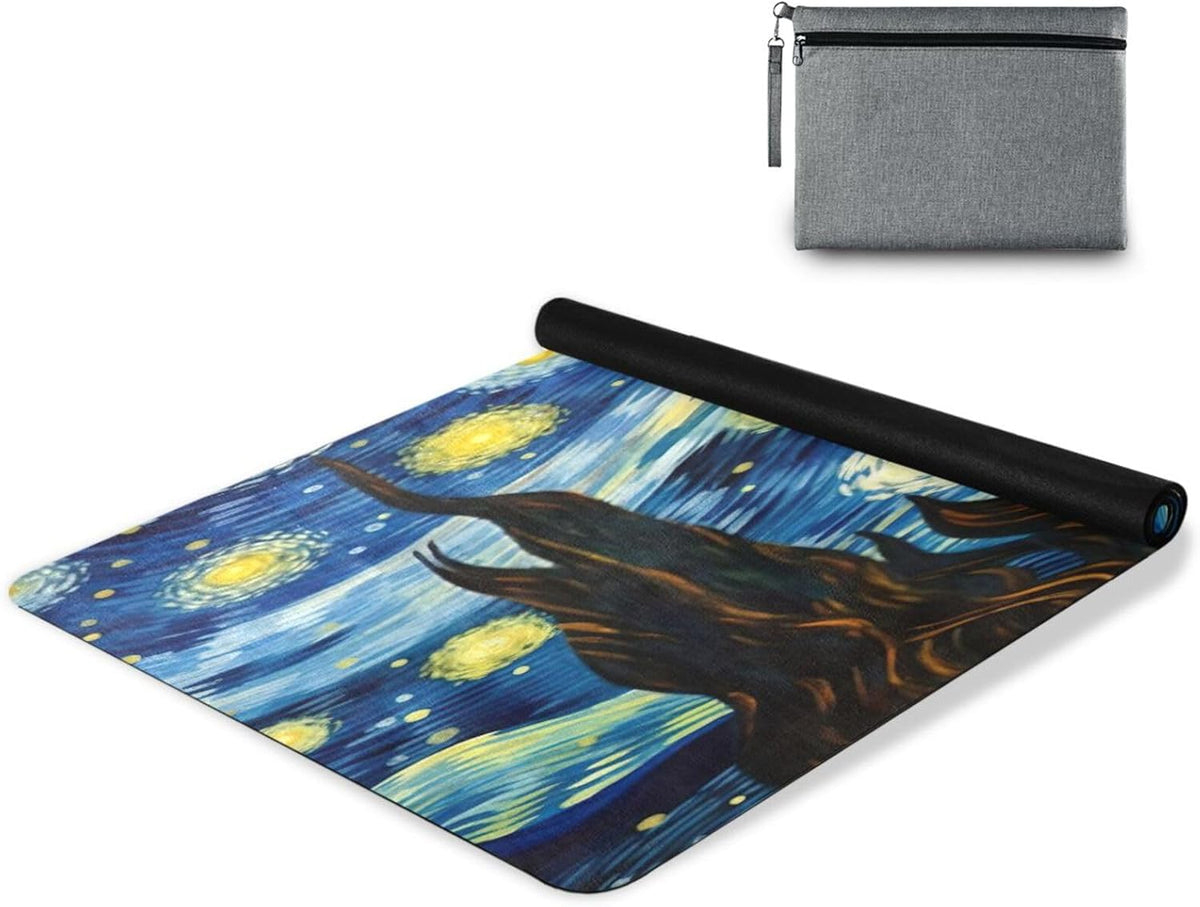 Starry Night Van Gogh Yoga Mat Non Slip Thick Pilates Fitness Mats Portable Exercise Mats for Home Workout Gym 71 * 26 inches